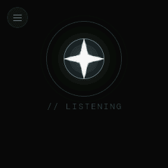 The board's screen while listening