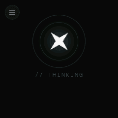 The board's screen while thinking